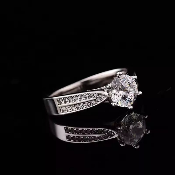 NEW LUXURY Round Perfect Cut Diamond Ring - Picture 3 of 4
